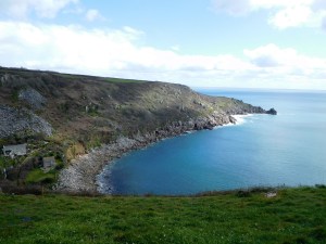 Overlooking the Lamorna harbor.