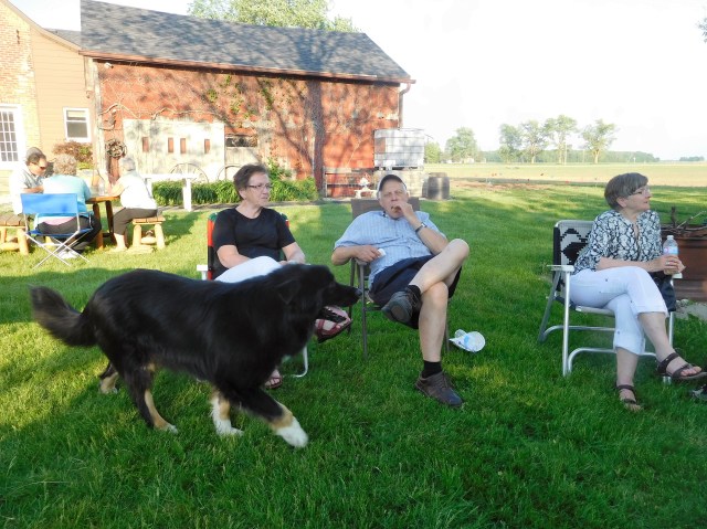 Milt enjoys the party, too. 