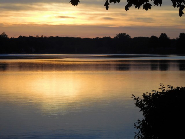 A dramatic sunrise preceded a fine rainy day.