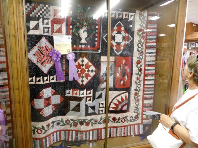 Marie Troyer from our church took the Grand Champion prize in quilting. 